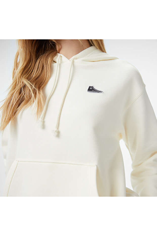 Baskılı Kadın Krem Sweatshirt - 4