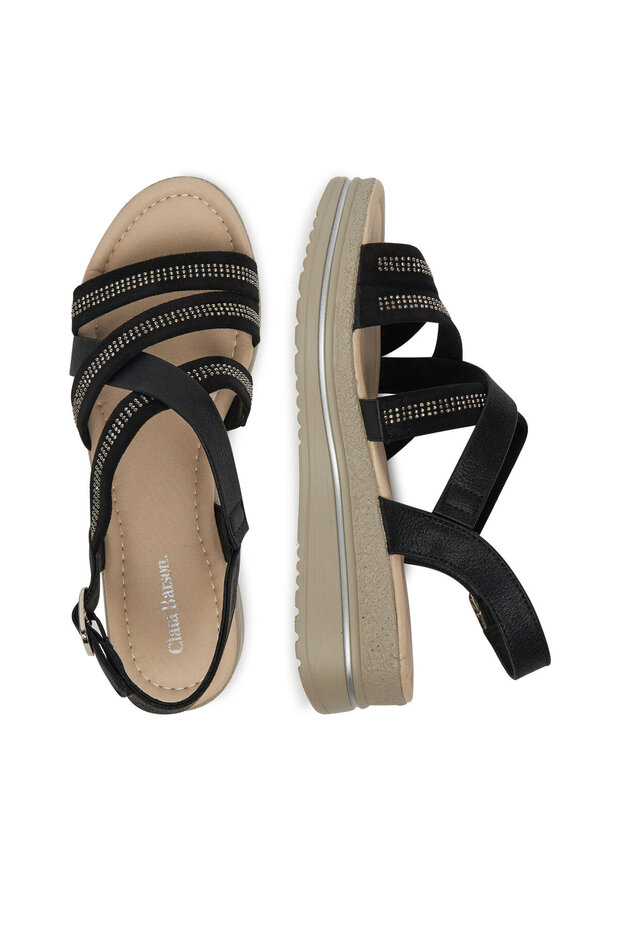 sandale damă negre - 1