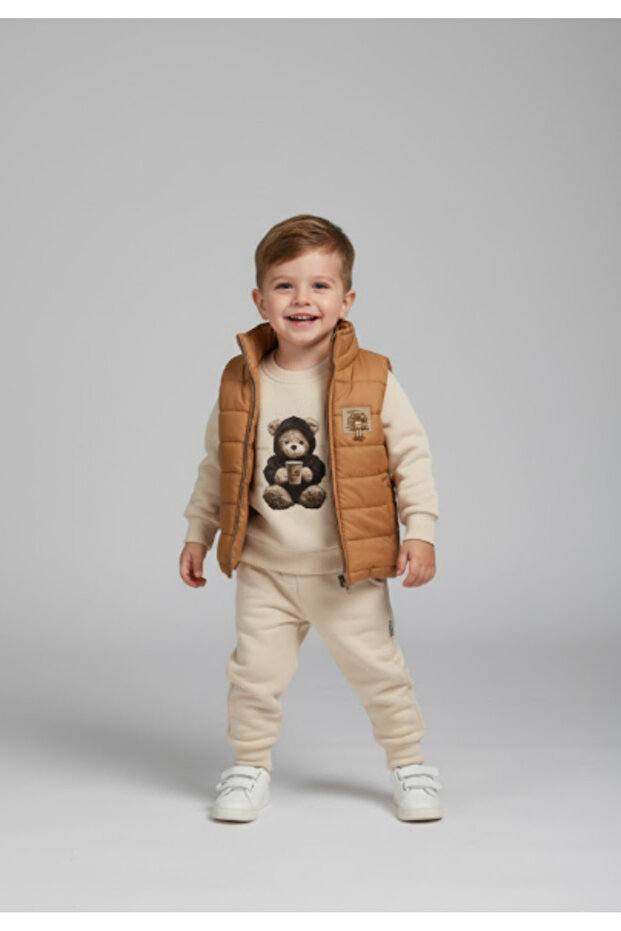 Boy's quilted Vest Set set nel-2770