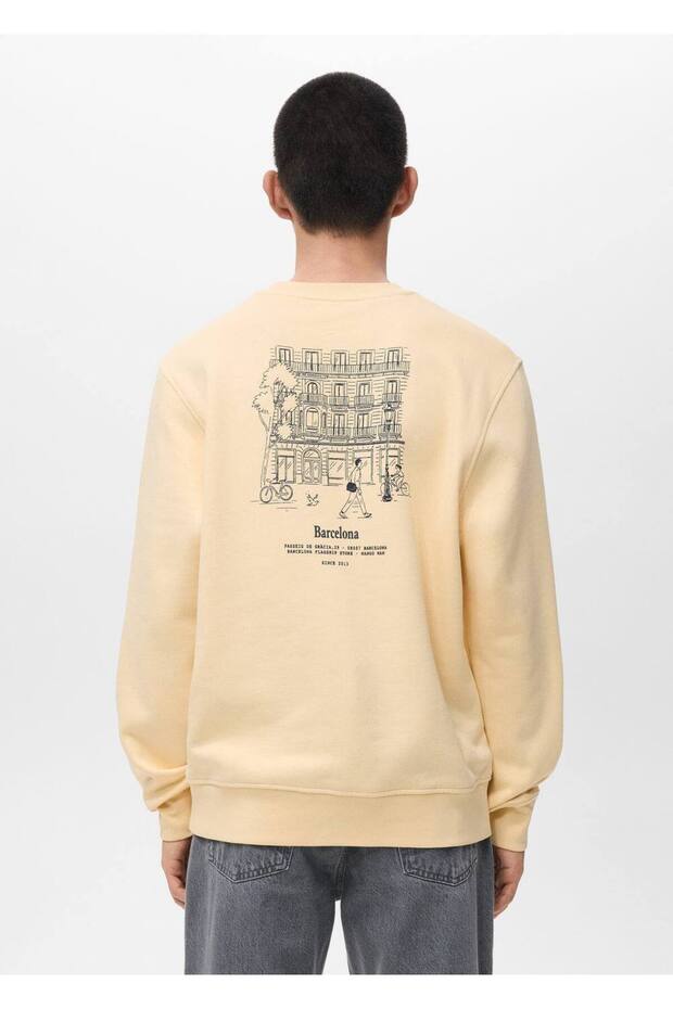 Regular fit yazılı sweatshirt - 4