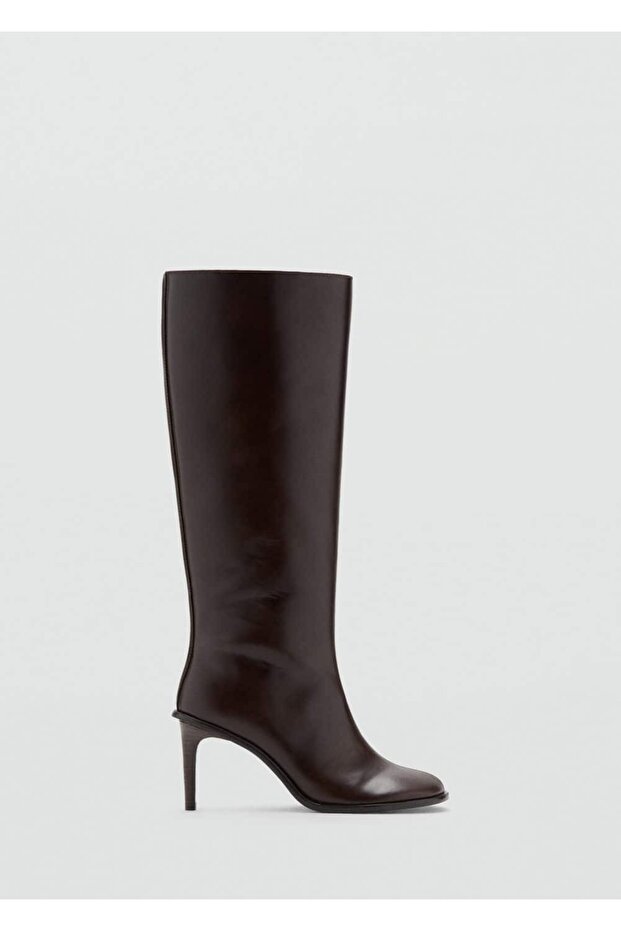 Yüksek topuklu deri bot - 3