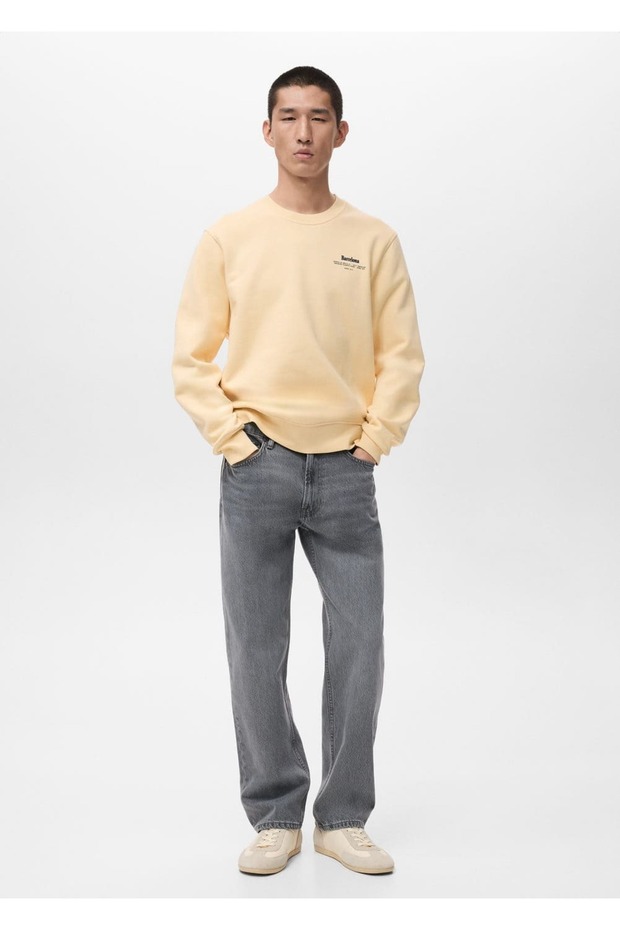 Regular fit yazılı sweatshirt - 2