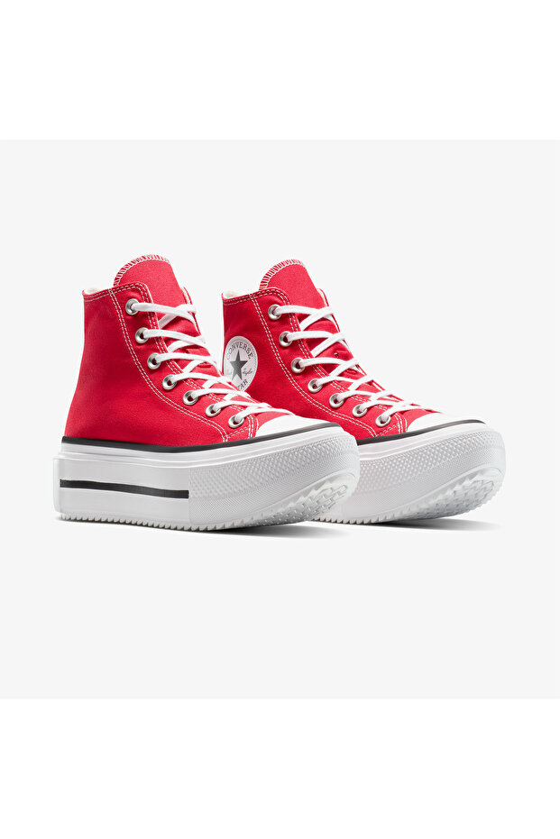 Chuck Taylor All Star Lift Double Stack Platform Kadın Kırmızı Sneaker - 2