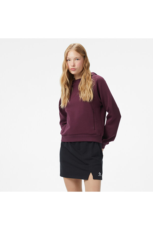 Kadın Bordo Sweatshirt - 1