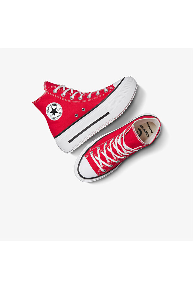 Chuck Taylor All Star Lift Double Stack Platform Kadın Kırmızı Sneaker - 5