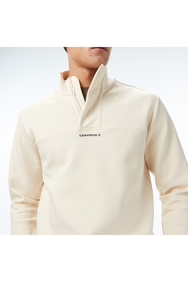 Erkek Krem Sweatshirt - 5