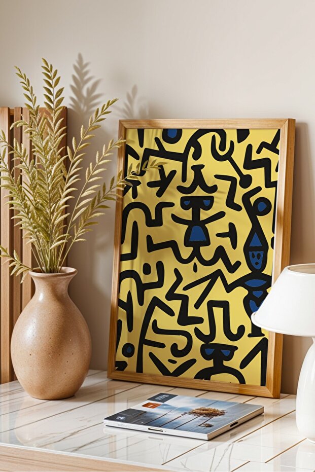 Ethnic Patterned Decorative Poster Design (Framed) - 2