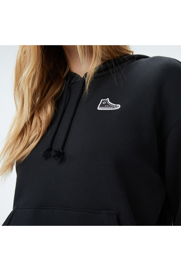 Baskılı Kadın Siyah Sweatshirt - 5