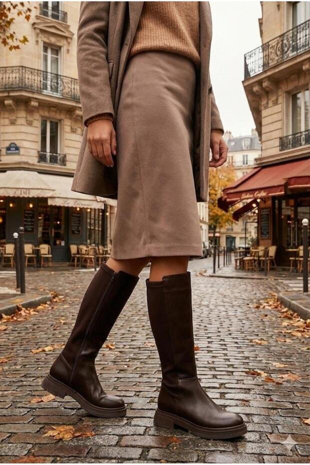 2009 Ventes Comfortable Non-Slip Sole Stretch High-Neck Zippered Women's Boots