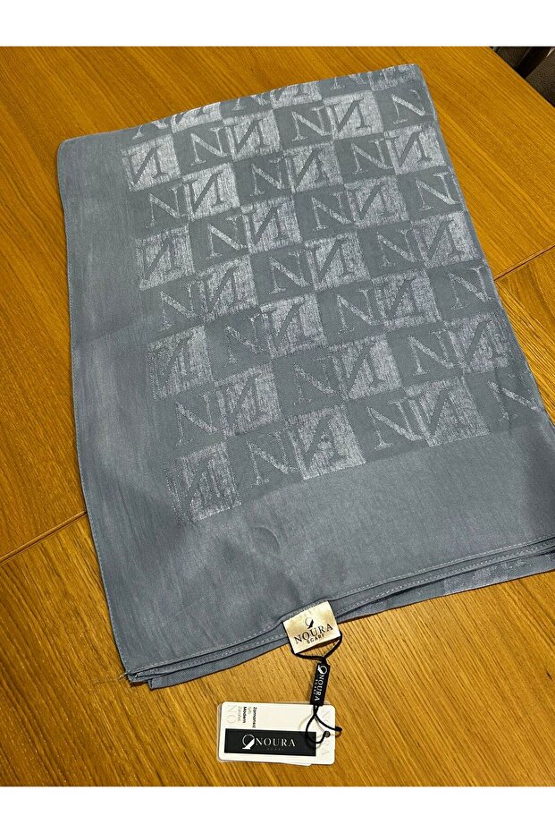 Noura Scarf Diamond Pamira Shawl Denim Blue