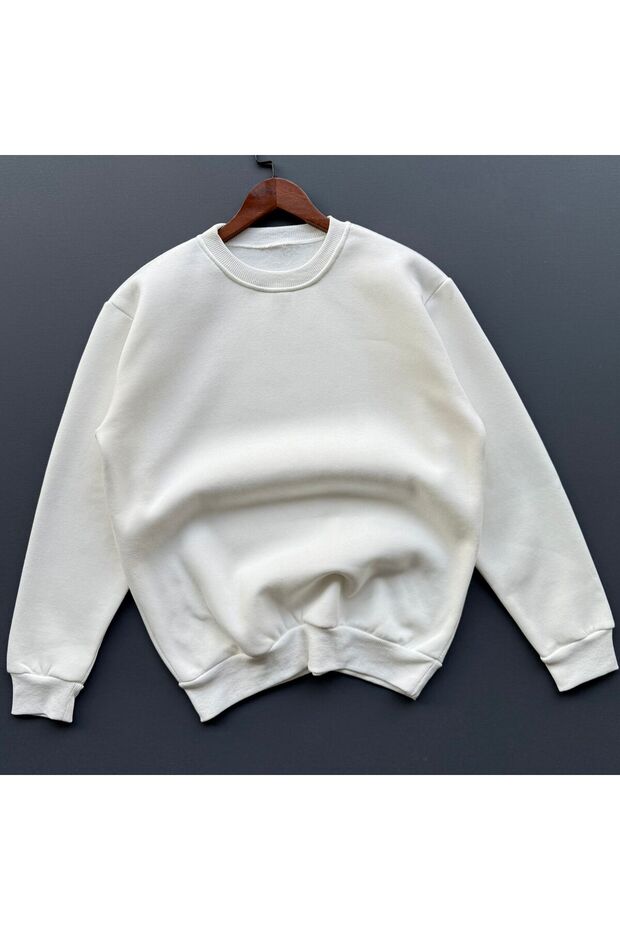 Zero Neck Three-Thread Sweatshirt - 1