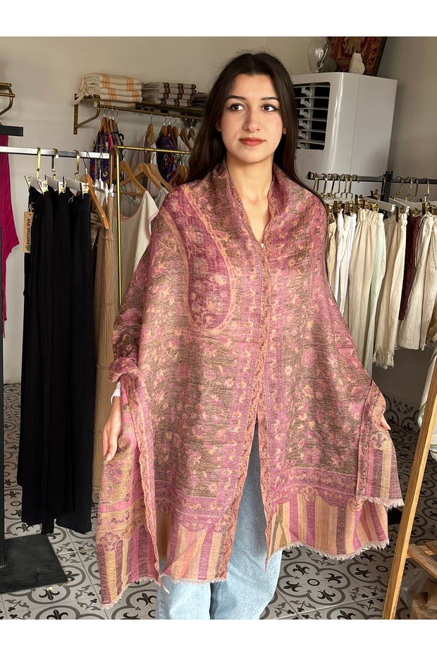 Desenli Kaşmir Baş Örtüsü Şal - 2