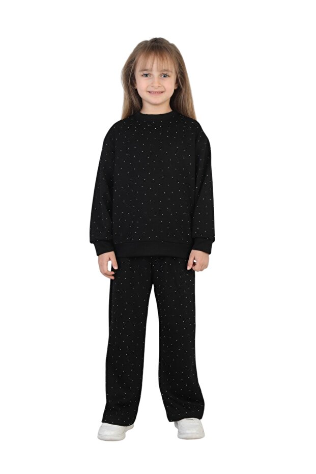 Girl's Stone Pajama Set Comfortable Fit Daily-Casual Set Two-Piece Set