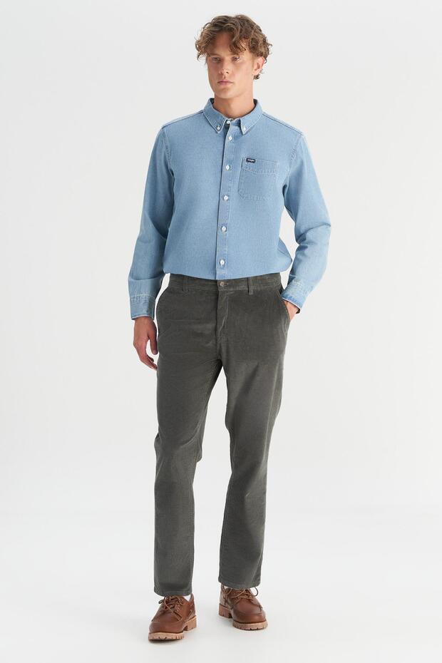 Cotton Regular Fit Regular Cut Pocketed Stretch Jogger Pants