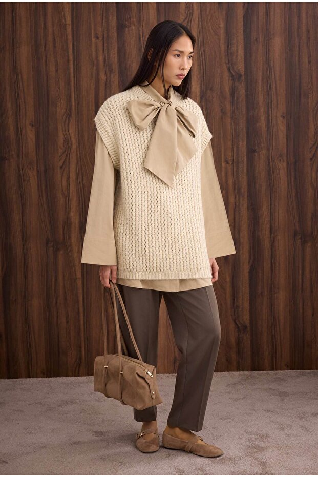 Crew Neck Sweater Bone - 4