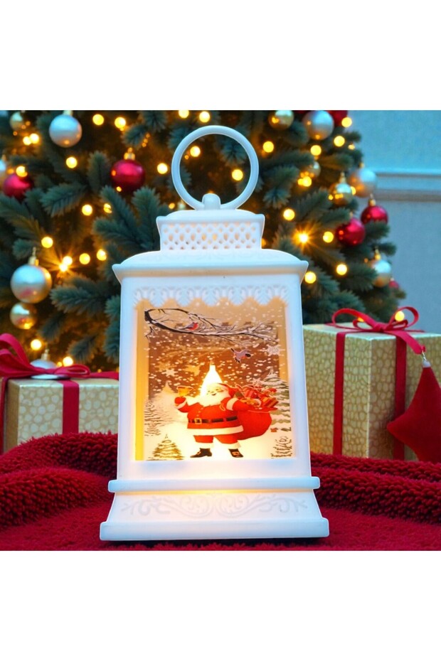 Vip White Santa Claus Christmas Lantern Daylight Led Lighted Lantern Christmas Gifts Christmas Decorations
