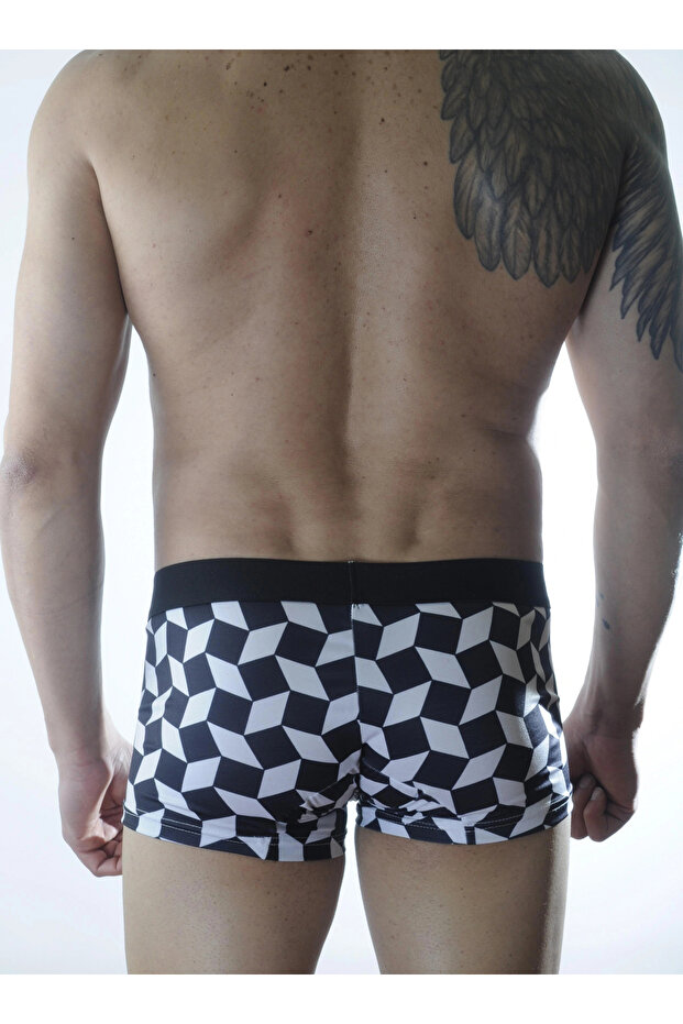 بوكسر رجالي بنمط مكعبات ثلاثية الأبعاد - 3