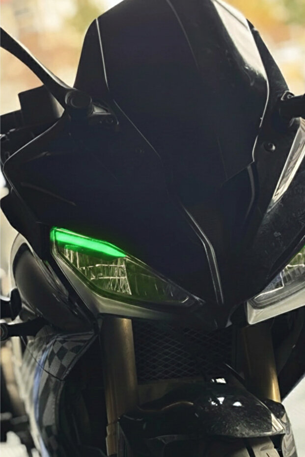 Green Color Headlight Film Headlight Design Sticker Compatible with Daytime Led for Rks Srk125 Racing Model