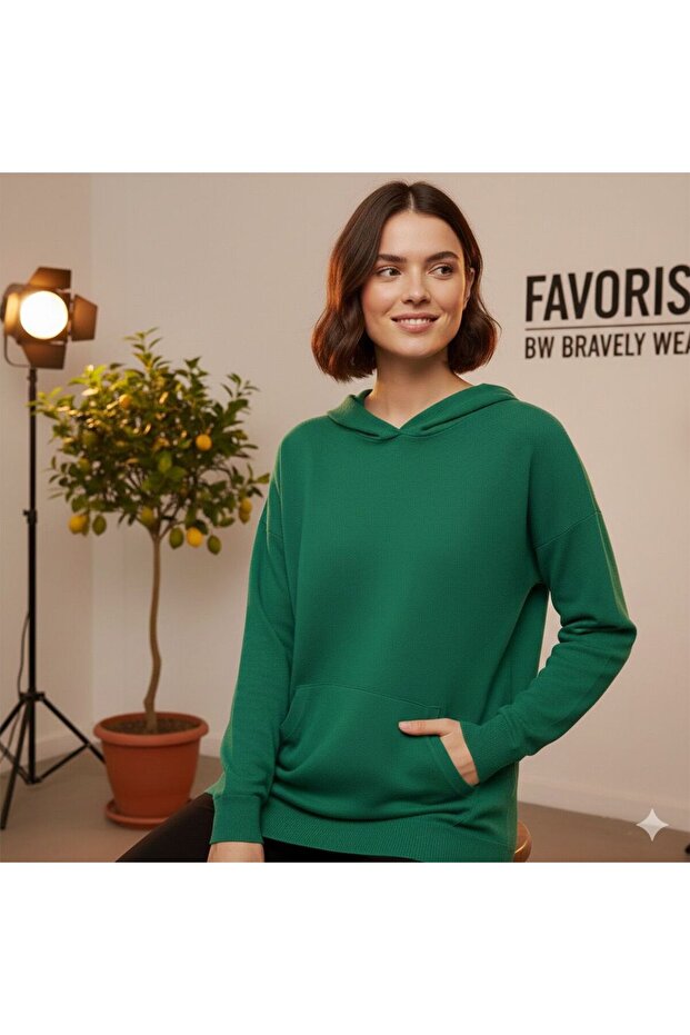Women's Flat Hooded Sweatshirt