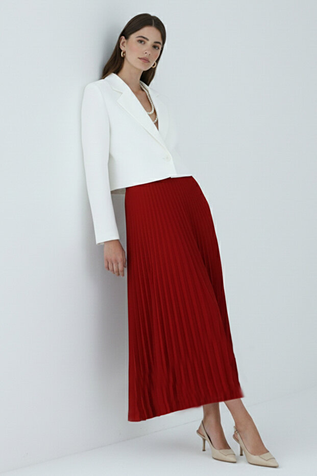 Piliseli Etek 4560 Kırmızı - 3