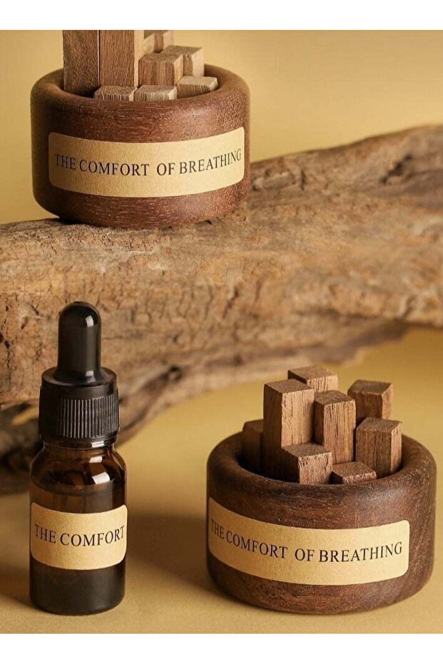 مجموعة زيوت عطرية للعلاج بالروائح على شكل ناشر من الخشب الصلب - 1