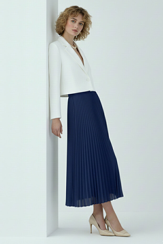 Piliseli Etek 4560 Lacivert - 3