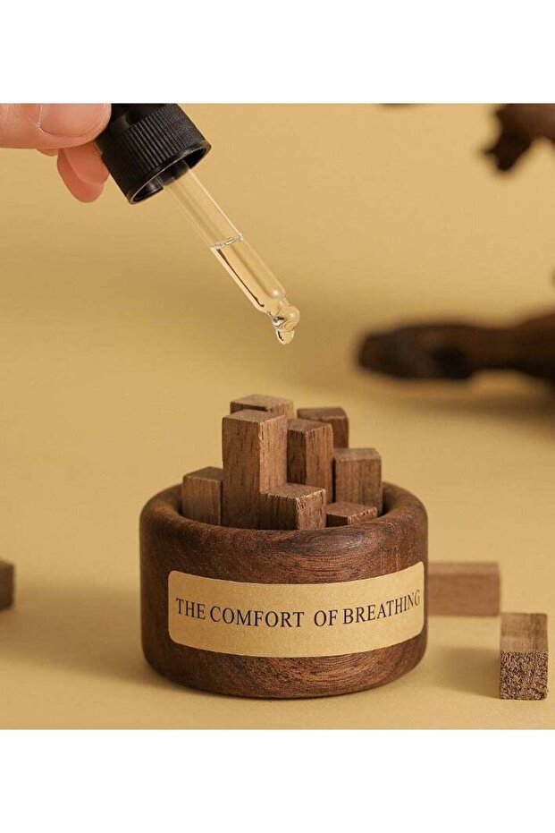 مجموعة زيوت عطرية للعلاج بالروائح على شكل ناشر من الخشب الصلب - 7