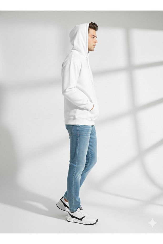 Unisex regular fit pocketed Hooded soft textured classic sweatshirt