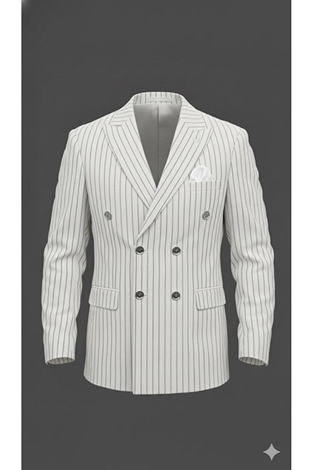 Men's stylish striped jacket - 1