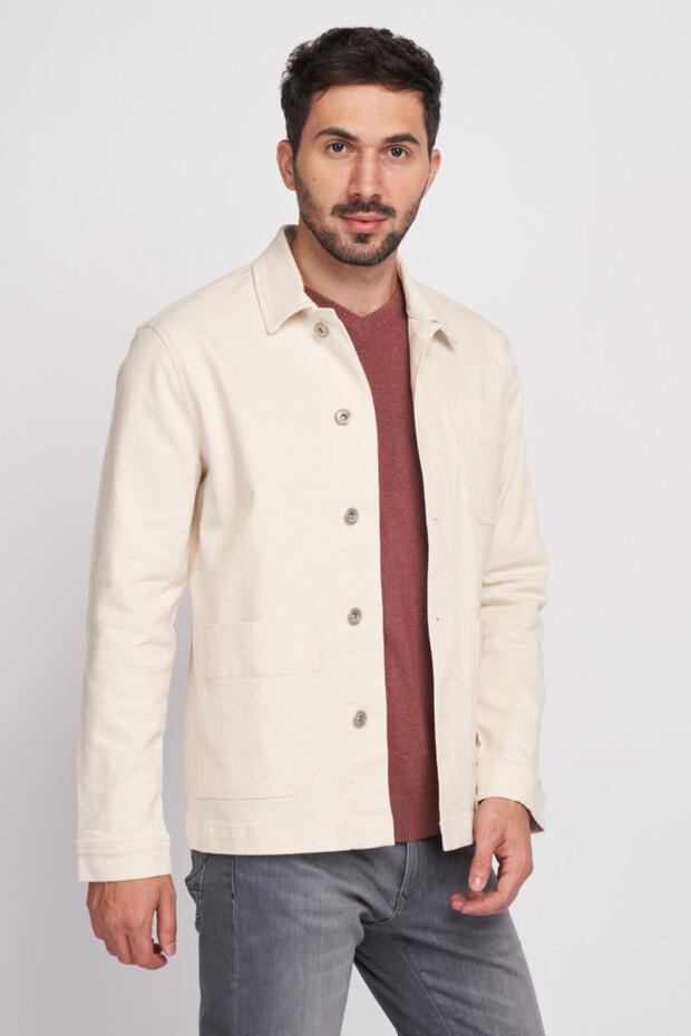 Men's denim jacket with patch pockets - 7