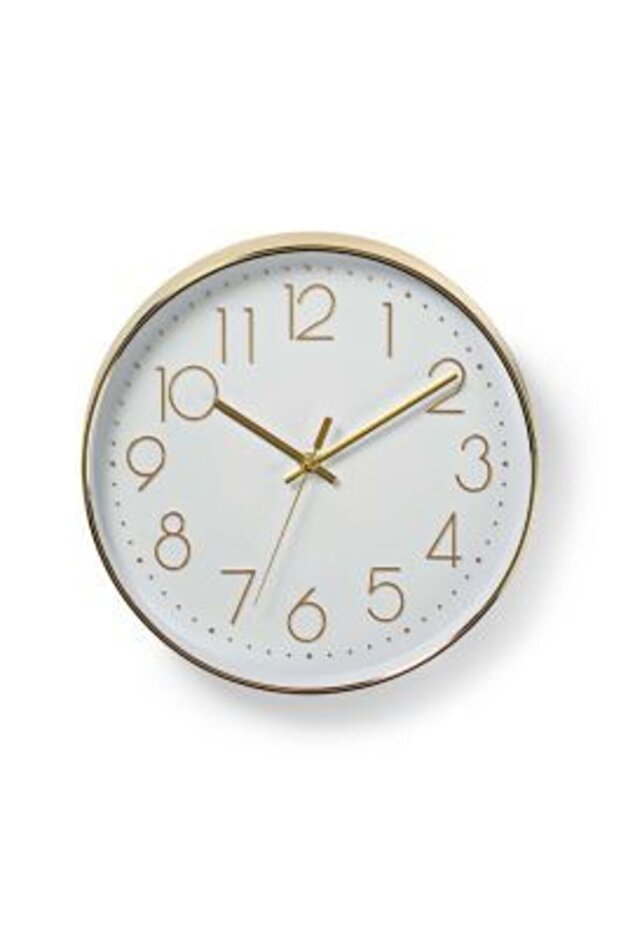 White/Gold Wall Clock 30 cm - 2