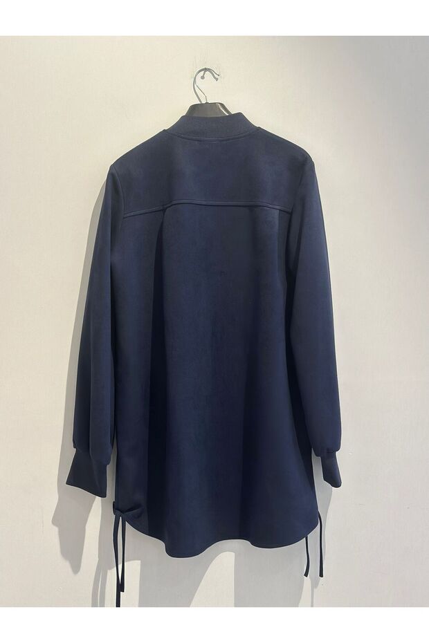 İşlemeli Süet Tunik - 3