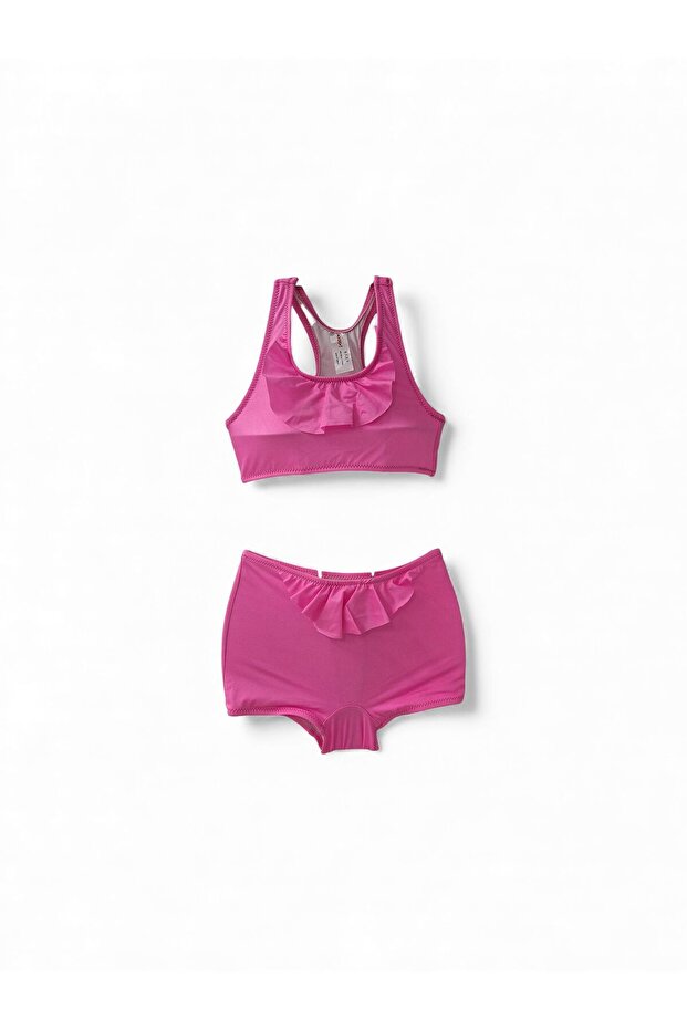 Girl's Pink Shorts Bikini Set