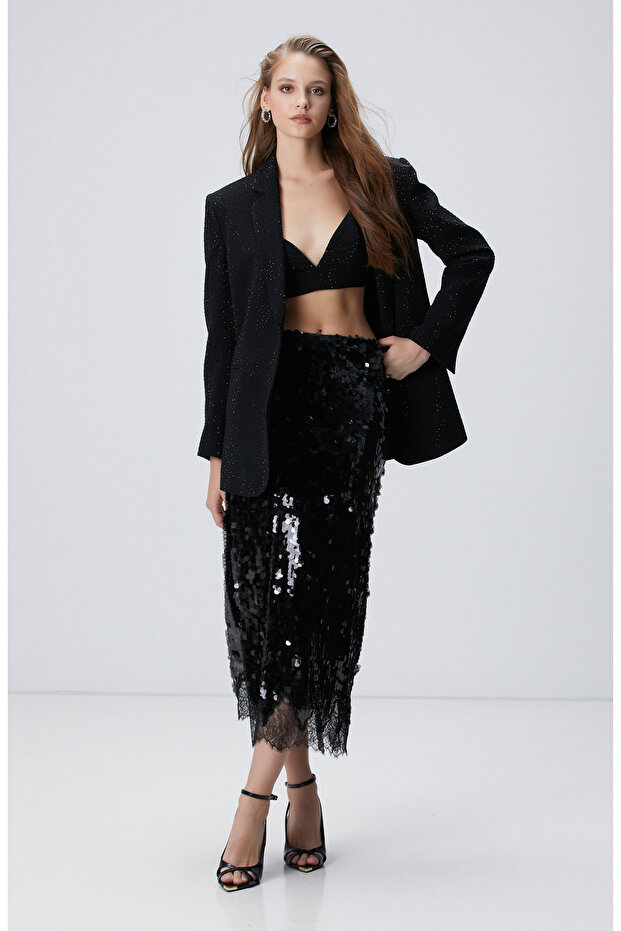 Siyah Abiye Büstiyer - 3