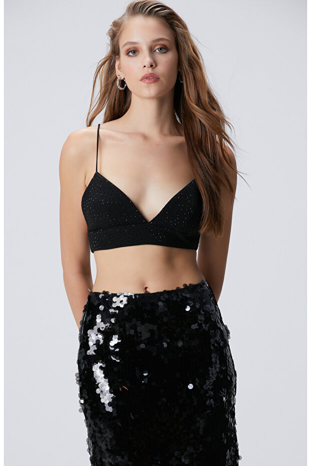 Siyah Abiye Büstiyer - 5