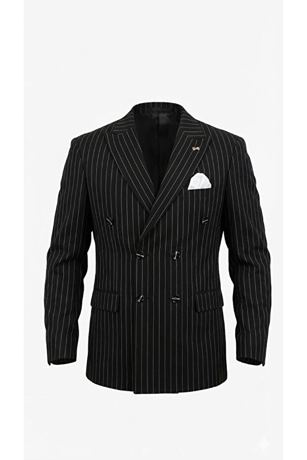 Men's stylish striped jacket - 1