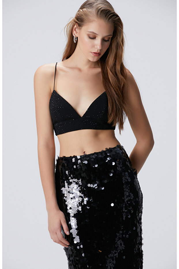 Siyah Abiye Büstiyer - 1