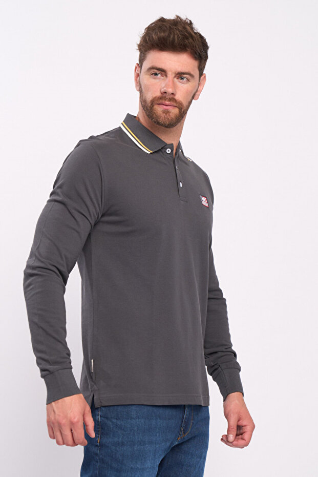 Tricou barbat cu maneca lunga polo - 6