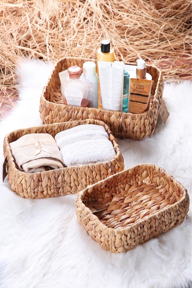 سلة خبز مستطيلة متعددة الأغراض مكونة من 3 قطع - منظم - 2