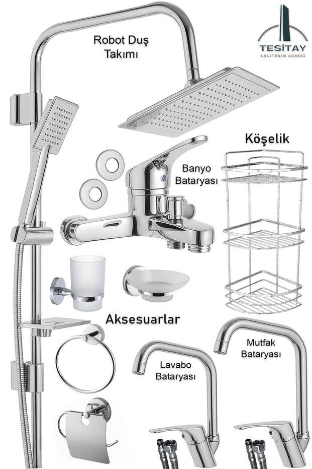 Kitchen Sink Bathroom Faucet Robot Shower Set and Accessories Corner Chrome Color Tap Fixture
