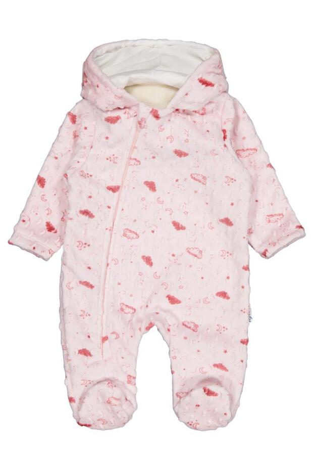 Patterned Cosmonaut 1-9 Month Jumpsuit - Pink 3-6 Months