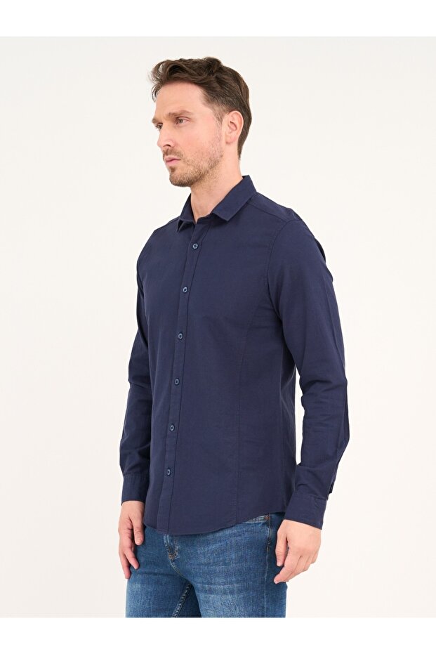 Men's solid color shirt - 6