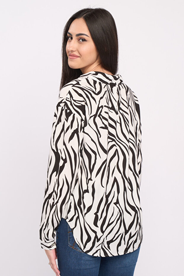 Camasa maneca lunga de dama cu model - 3