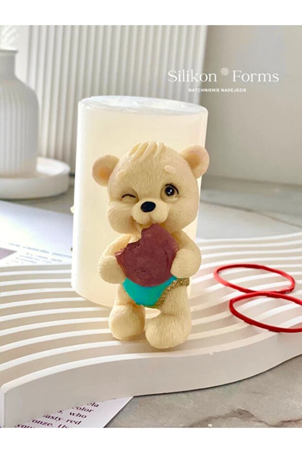 Silicone mold Teddy bear with biscuits - 1