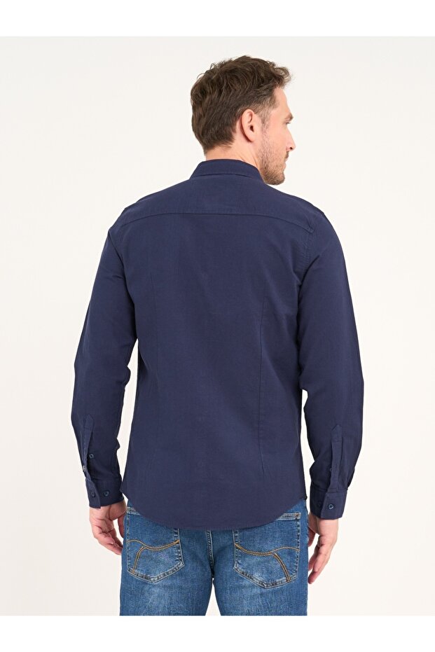 Men's solid color shirt - 4