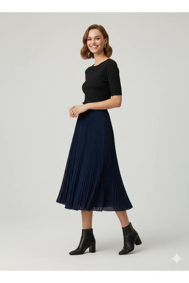 MARKA PLİSELİ ETEK - 2