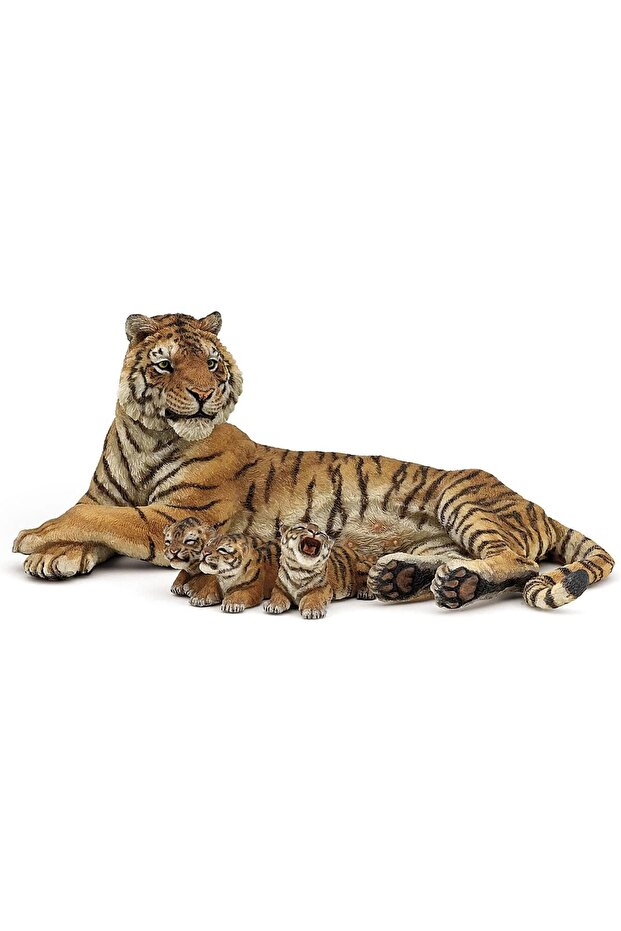 Lying Tigress Nursing Figure
