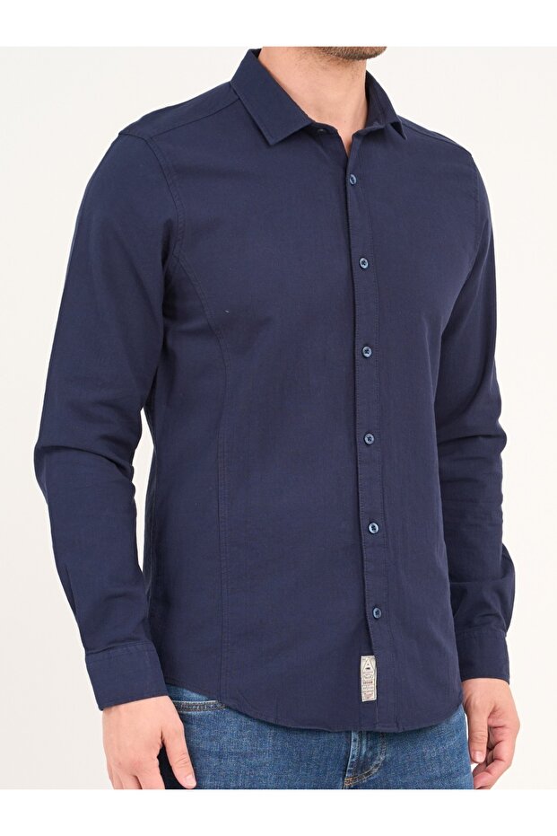 Men's solid color shirt - 3
