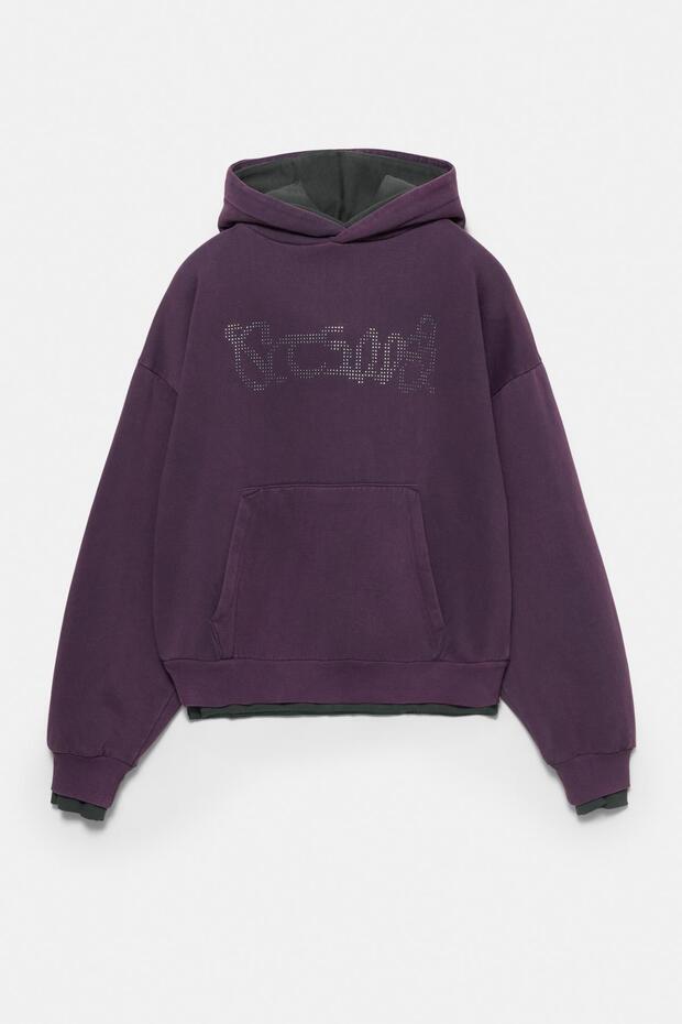 STWD strass kapüşonlu sweatshirt - 5