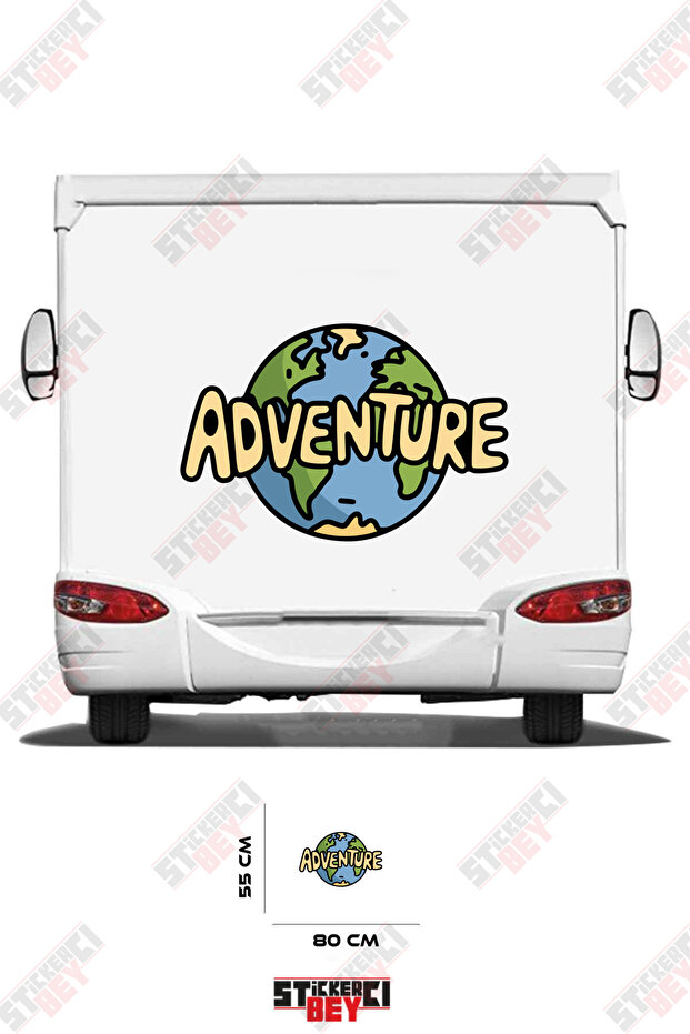 Adventure Written World Visual Caravan Sticker Coating